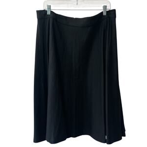 Eloquii A line Knit Ponte Below The Knee Skirt Black Size 16
